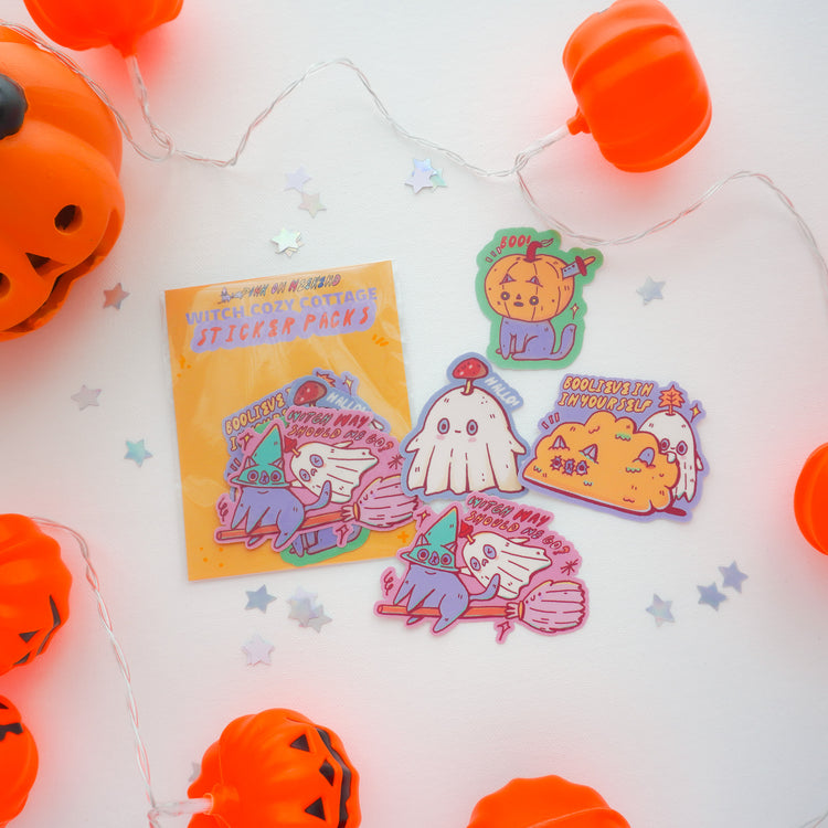 Pink on Weekend Halloween Die-Cut Stickers Bundle