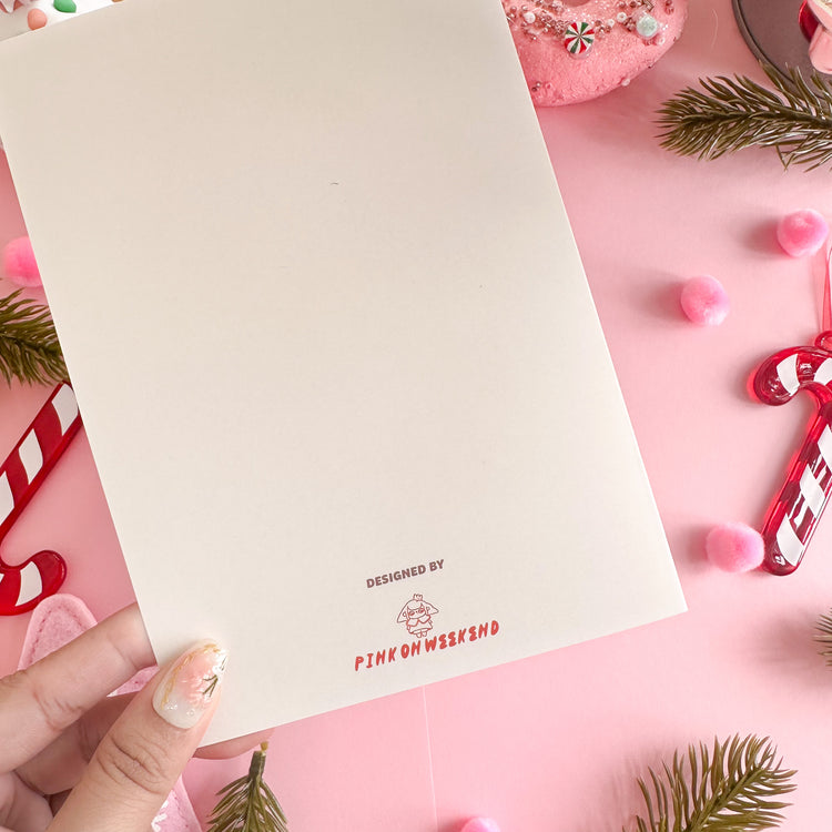 May Your Days be Merry and Bright Pink on Weekend Christmas Card