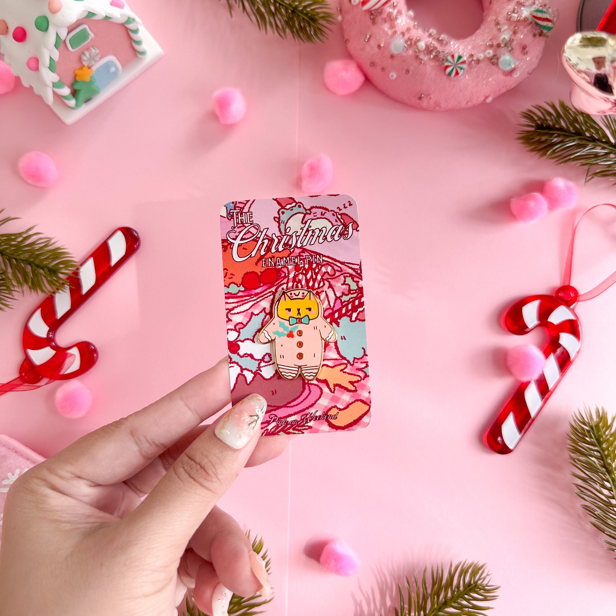 Pink on Weekend Gingy the Gingerbread Man Enamel Pin