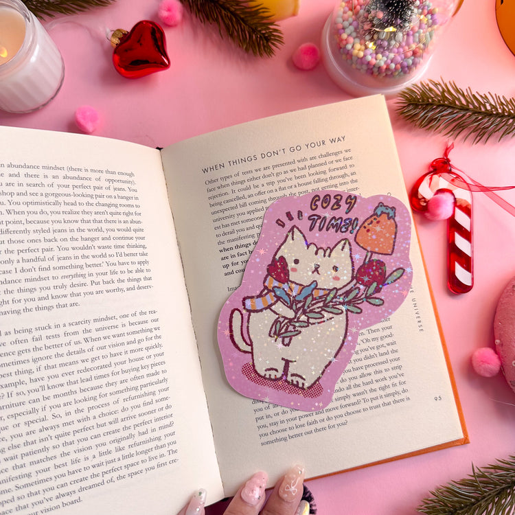 Pink on Weekend Cozy Time Bookmark