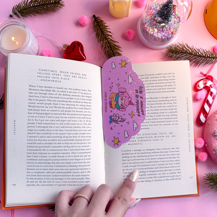 Pink on Weekend Take a Moment to Be Present Bookmark