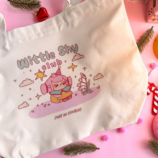 Pink on Weekend Wittle Shy Club Tote bag