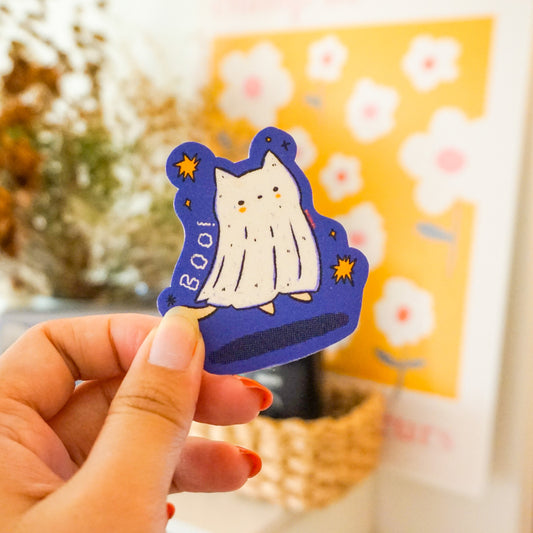 U Meow Boo Sticker